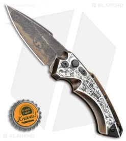 Hogue Knives/Outlaw Ordnance/Manspot X5 Automatic Knife (4" Bronze) Exclusive -Adventure Knife Shop Hogue Knives X5 Spear Point Automatic Knife 3.25in Bronze Manspot Exclusive 34591 EXLBHQ BHQ 107276 LS Bottlecap
