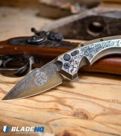 Hogue Knives/Outlaw Ordnance/Manspot X5 Automatic Knife (4" Bronze) Exclusive -Adventure Knife Shop Hogue Knives X5 Spear Point Flipper Knife Bronze Manspot Exclusive BHQ 105684 kp gun web