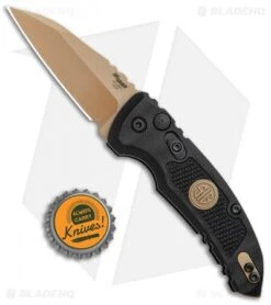 Hogue Sig Sauer A01 Microswitch Automatic Knife Wharncliffe (2.6" FDE) -Adventure Knife Shop Hogue Sig Sauer A01 Microswitch Auto Wharncliffe FDE 16100 BHQ 102933 jr bottlecap