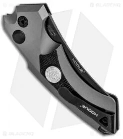 Hogue Sig Sauer EX-A05 Wharncliffe Automatic Knife Grey (3.5" Black) 36522 -Adventure Knife Shop Hogue Sig Sauer EX A05 Wharncliffe Auto Grey Black 36522 BHQ 86063 jr side