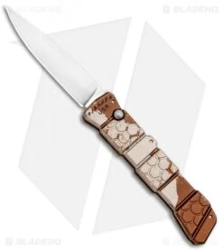 Piranha 21 Tactical Automatic Knife Tan Camo (3.375" Mirror) P-21C