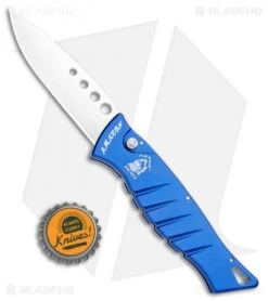 Piranha Amazon Automatic Knife Blue (3.45" Mirror) 3 Piranha Amazon Automatic Knife Blue (3.45" Mirror) -Adventure Knife Shop Piranha Amazon Auto Blue Mirror BHQ 3436 jr bottlecap 2