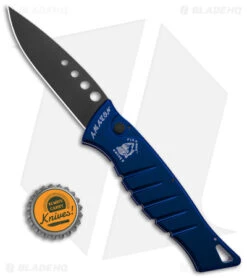 Piranha Amazon Automatic Knife Blue Tactical (3.45" Black) -Adventure Knife Shop Piranha Amazon Automatic Knife Blue Tactical 3in Black BHQ 22992 td size