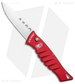 Piranha Amazon Red Automatic Knife (3.45" Mirror Plain)