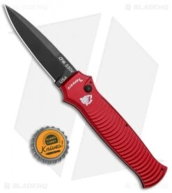 Piranha Bodyguard Automatic Red Tactical (3.3" Black Plain) 3 Piranha Bodyguard Automatic Red Tactical (3.3" Black Plain) -Adventure Knife Shop Piranha Bodyguard Auto Red Tactical Black BHQ 0488 jr bottlecap