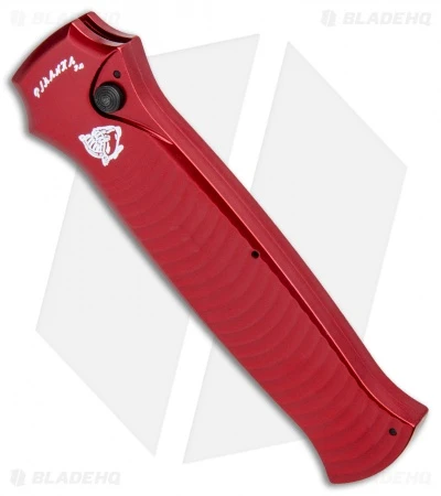 Piranha Bodyguard Automatic Red Tactical (3.3" Black Plain) Piranha Bodyguard Automatic Red Tactical (3.3" Black Plain) -Adventure Knife Shop Piranha Bodyguard Auto Red Tactical Black BHQ 0488 jr spine