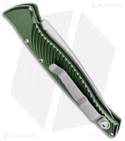 Piranha DNA Automatic Knife Green (3.25" Mirror) -Adventure Knife Shop Piranha DNA Auto Green Mirror BHQ 32970 jr side