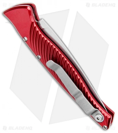 Piranha DNA Automatic Knife Red (3.25" Mirror) Piranha DNA Automatic Knife Red (3.25" Mirror) -Adventure Knife Shop Piranha DNA Auto Red Mirror BHQ 32969 jr side