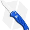 Piranha Fingerling Automatic Knife W/ Blue Handle (2.5" Mirror Serr)