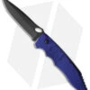 Piranha Predator Automatic Tactical Knife Blue Aluminum (4.1" Black)