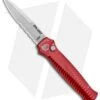 Piranha Mini-Guard Automatic Knife Red (2.9" Stonewash Serr)