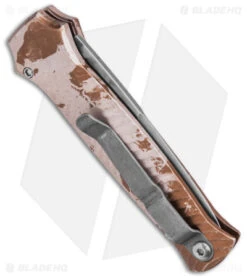 Piranha Mini-Guard Automatic Knife Desert Camo (2.9" SW Serr) -Adventure Knife Shop Piranha Mini Guard Automatic Knife Desert Camo 2in Stone Serr BHQ 17092 td side