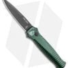 Piranha Mini-Guard Green Tactical Automatic Knife (2.9" Black Plain)