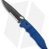 Piranha Mini Predator Blue Tactical Automatic Knife (3.5" Black Serr)