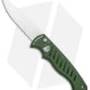 Piranha Green P-1 Pocket Automatic Knife (3.2" Mirror Serr)