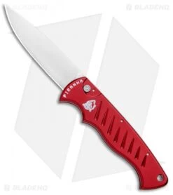 Piranha P-1 Pocket Automatic Knife Red (3.2" Mirror)