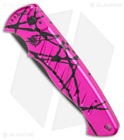 Piranha P1 Automatic Tactical Knife Pink (3.2" Black Serr 154CM) Piranha P1 Automatic Tactical Knife Pink (3.2" Black Serr 154CM) -Adventure Knife Shop Piranha P1 Pocket Auto Pink Tactical Black Serr BHQ 23557 jr spine