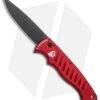Piranha Pocket Automatic Knife Red Tactical (3.2" Black)