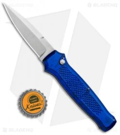 Piranha Prowler Blue Automatic Knife (3.2" Stonewash) -Adventure Knife Shop Piranha Prowler Blue Auto SW BHQ 20546 jr bottlecap