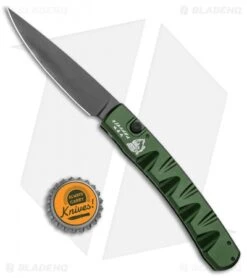 Piranha Virus Automatic Knife Green Tactical (3.25" Black) -Adventure Knife Shop Piranha Virus Auto Green Tactical Black BHQ 28573 jr bottlecap