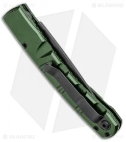 Piranha Virus Automatic Knife Green Tactical (3.25" Black) -Adventure Knife Shop Piranha Virus Auto Green Tactical Black BHQ 28573 jr side