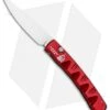 Piranha Virus Automatic Knife Red (3.25" Mirror)