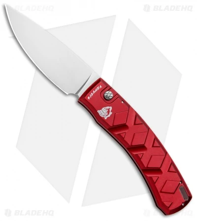 Piranha X Automatic Knife Red (3.3" Mirror) Piranha X Automatic Knife Red (3.3" Mirror) -Adventure Knife Shop Piranha X Auto Red Mirror BHQ 26291 jr