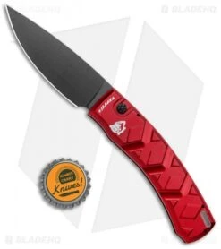 Piranha X Automatic Knife Red Tactical (3.3" Black) -Adventure Knife Shop Piranha X Auto Red Tactical Black BHQ 26293 jr bottlecap