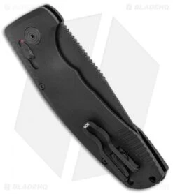SOG Knives SOG-TAC AU Tanto Automatic Knife Black Aluminum (3.4" Black) -Adventure Knife Shop SOG Knives SOG TAC AU Auto Tanto Black Black BHQ 119260 jr side