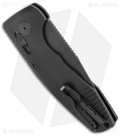 SOG Knives SOG-TAC AU Compact Tanto Automatic Knife Aluminum (2.9" Black) 2 SOG Knives SOG-TAC AU Compact Tanto Automatic Knife Aluminum (2.9" Black) -Adventure Knife Shop SOG Knives SOG TAC AU Compact Auto Tanto Black Black BHQ 119254 jr side