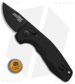SOG Knives SOG-TAC AU Compact Automatic Knife CA Special Black (2" Black) -Adventure Knife Shop SOG Knives Sog Tac AU Compact Automatic Knife CA Special Black 2in Blk BHQ 119256 td size
