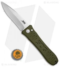 SOG Knives Spec Elite II Large Automatic Knife OD Green (4" Satin) SE-61OD -Adventure Knife Shop SOG Spec Elite II Large OD Green Satin SE 61OD BHQ 70989 jr bottlecap