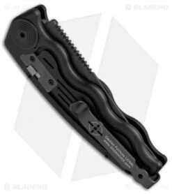 SOG Knives Mini SOG TAC Automatic Knife (3" Black) ST-11 -Adventure Knife Shop SOG TAC Clip Point Mini Black ST 11 BHQ 3162 jr side