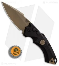 Hogue Sig Sauer EX-A05 Spear Point Automatic Knife Black (3.5" FDE) 36530 -Adventure Knife Shop Sig Knives EX A05 Spear Point FDE SW BHQ 84600 er bottlecap