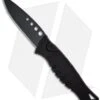 Piranha Amazon Tactical Black Automatic Knife (3.45" Black Plain)