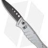 Piranha Amazon Silver Automatic Knife (3.5" Black Plain)