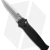 Piranha Bodyguard Automatic Knife Black (3.3" Stonewash Serr)