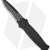 Piranha Bodyguard Automatic Knife Black Tactical (3.3" Black Serr)