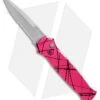 Piranha Bodyguard Automatic Knife Hot Pink (3.3" Bead Blast Serr)