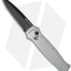 Piranha Bodyguard Automatic Knife Tactical Silver (3.3" Black Plain)