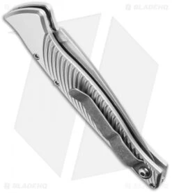 Piranha DNA Automatic Knife Silver (3.25" Mirror Serr) -Adventure Knife Shop piranha dna mirror plain silver side cm