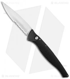 Piranha DNA Automatic Knife Black (3.25" Mirror Serr)