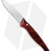 Piranha DNA Automatic Knife Red Marble (3.25" Mirror Serr)