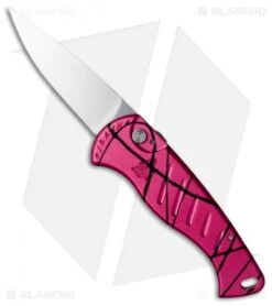 Piranha Fingerling Hot Pink Automatic Knife (2.5" Mirror Plain)