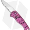 Piranha Fingerling Hot Pink Automatic Knife (2.5" Mirror Serr)