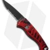 Piranha Fingerling Automatic Knife Red Tactical (2.5" Black Serr)