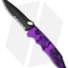Piranha Mini Predator Plum Tactical Automatic Knife (3.5" Black Serr)
