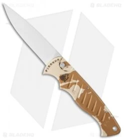 Piranha P-1 Pocket Desert Camo Automatic Knife (3.2" Mirror Plain)
