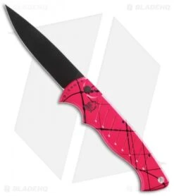 Piranha Pocket Automatic Knife Pink Tactical (3.2" Black)