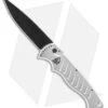 Piranha Pocket Automatic Knife Silver Tactical (3.2" Black)